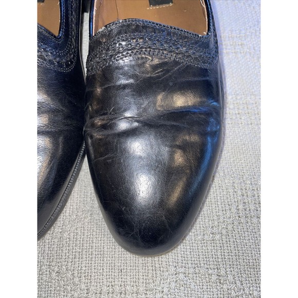 Jonathan Richards Dress Shoes Men’s Size 9.5 Medium Black Leather Slip On Formal - Picture 9 of 12